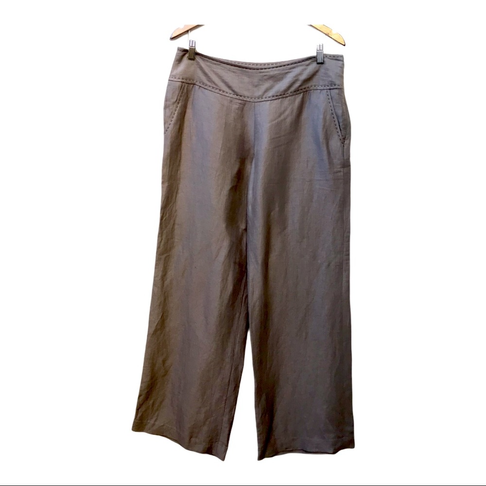 Elie Tahari silk linen Lisette Wide Leg Pant resort outfit